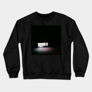 abstract old tv with glitch Crewneck Sweatshirt